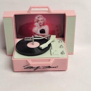 Santa's Best Marilyn Monroe Record Player Ornament Pink 2012 Lights Sound